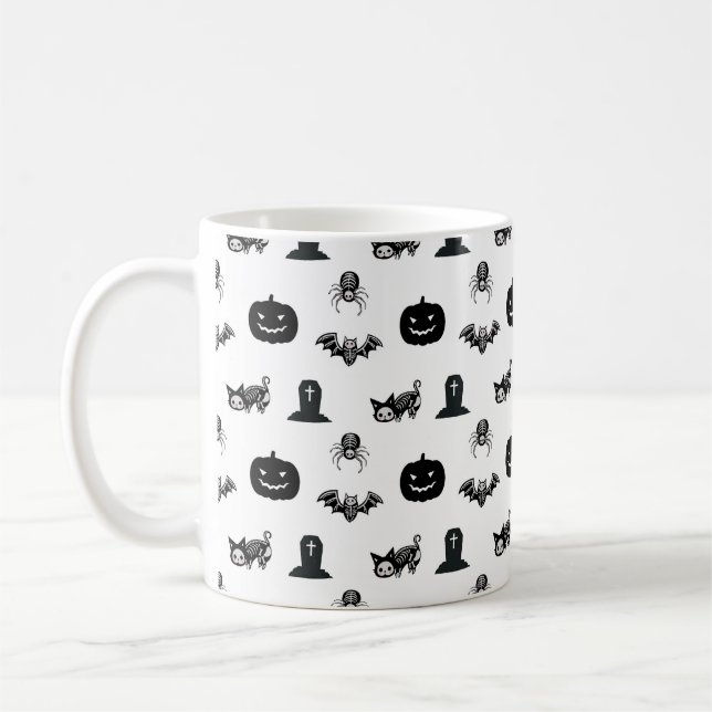 Caneca De Café Halloween mugs with a cat theme (Esquerda)