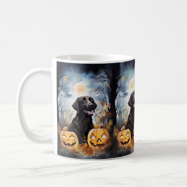 Caneca De Café Halloween Nova Escotia Com Pumpkins Assustado (Esquerda)