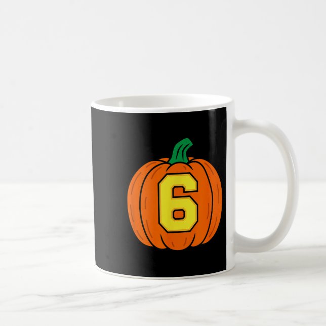 Caneca De Café Halloween Number 6 Pumpkin Costume  (Direita)