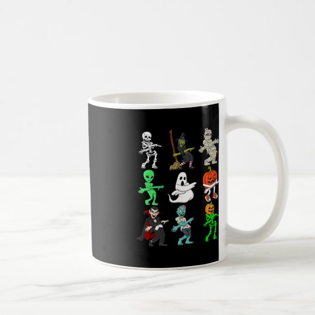 Caneca De Café Halloween Orange Justice Monsters Skeleton Boys Gi (Direita)