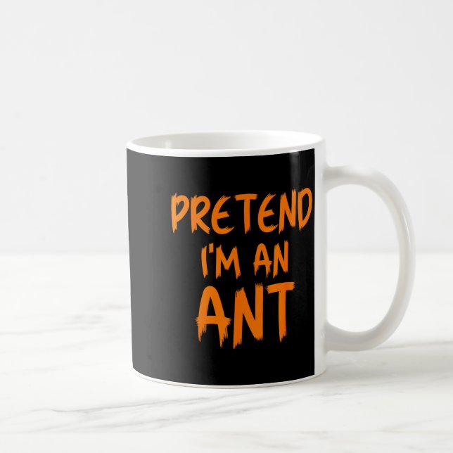 Caneca De Café Halloween Pretend I'm An Ant Costume Funny Lazy Ki (Direita)