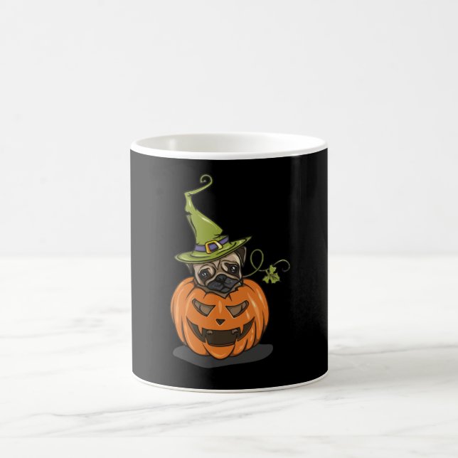 Caneca De Café Halloween Pug (Centro)