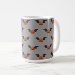 Caneca De Café Halloween Pumpkin Bat
