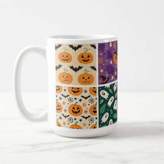Caneca De Café "Halloween Pumpkin Bat Pattern Mug"
