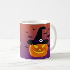 Caneca De Café Halloween Pumpkin Jack o’ Lantern Withat