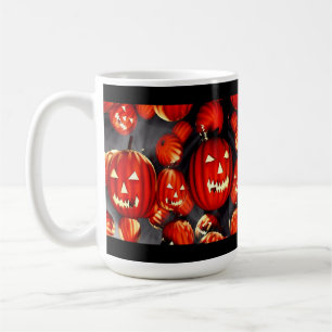 Caneca De Café Halloween Pumpkins