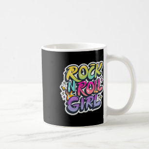 Caneca De Café Halloween Rock N Roll Girl Retro Costume Grafite