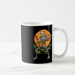 Caneca De Café Halloween Rocker Skeleton Guitar Rock Costume Men