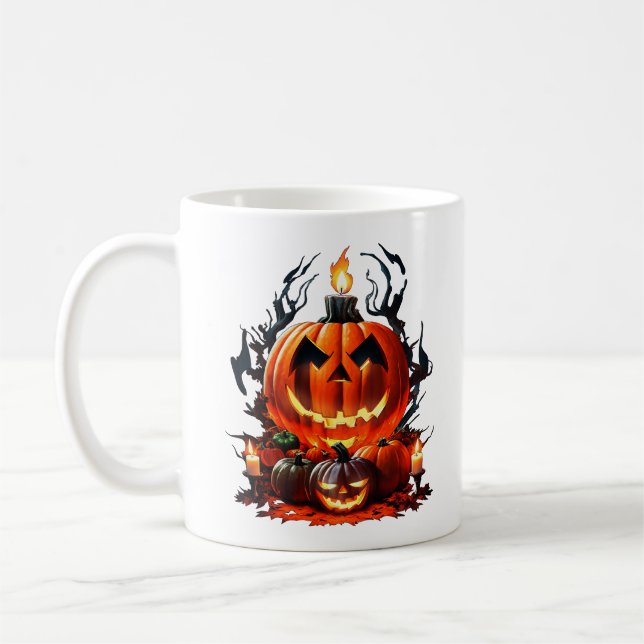 Caneca De Café Halloween Scary Pumpkin (Esquerda)