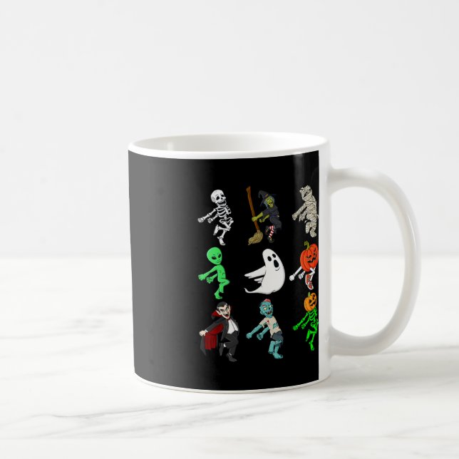 Caneca De Café Halloween Shoot Dance Monsters Skeleton Boys Menin (Direita)