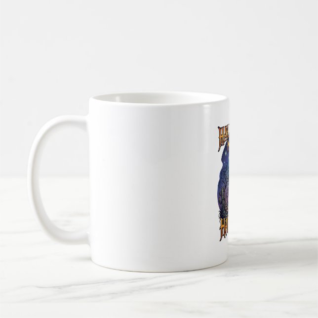 Caneca De Café Halloween Significa Felicidade Castelo Assombrado  (Esquerda)