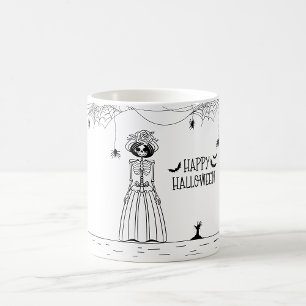 Caneca De Café Halloween Skeleton Coffee Mug