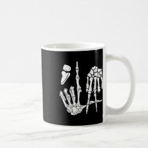 Caneca De Café Halloween Skeleton Hand Comma La Pontuation Kamal