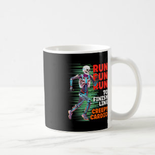 Caneca De Café Halloween Skeleton Runner Creepy Cardio Jogger Spo
