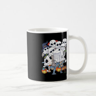 Caneca De Café Halloween Skeleton Zombie Andando Para Rex Funny P