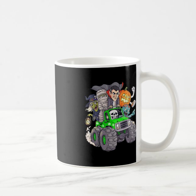 Caneca De Café Halloween Skeleton Zombie Monster Vampire Bo (Direita)