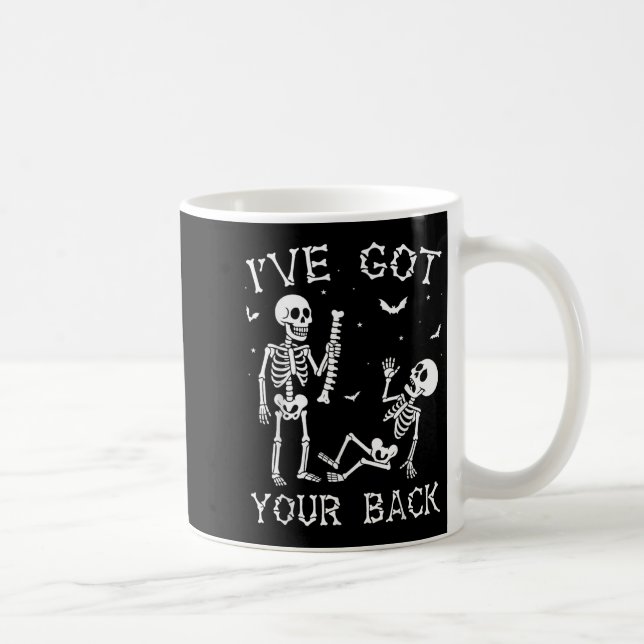 Caneca De Café Halloween Skeletons Ive Got Your Back Costume Men  (Direita)
