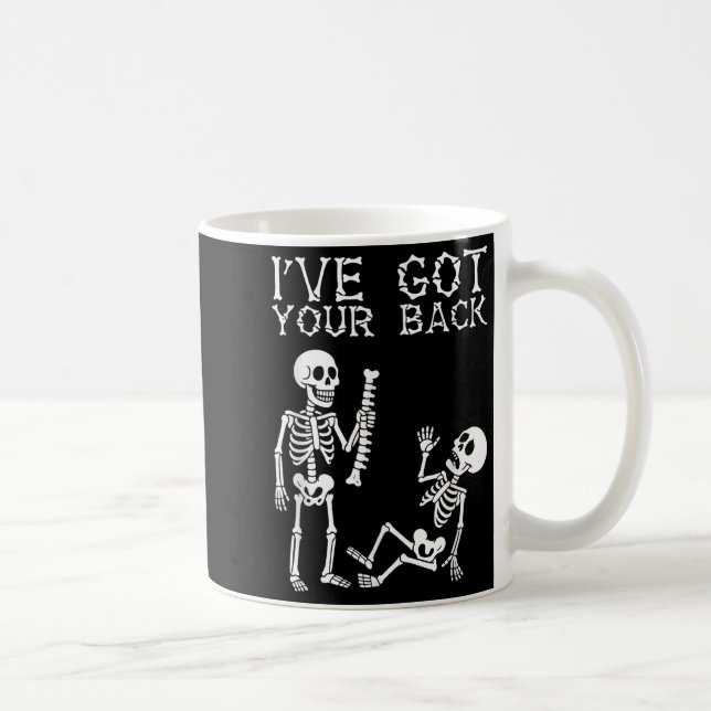 Caneca De Café Halloween Skeletons Ive Got Your Back Costume Men  (Direita)