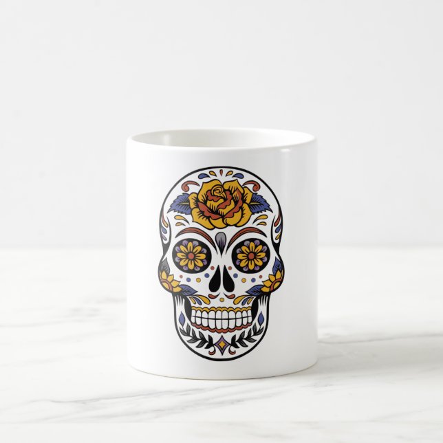 Caneca De Café Halloween Skull (Centro)