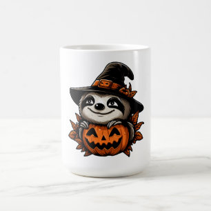 Caneca De Café Halloween Sloth Pumpkin Festivity