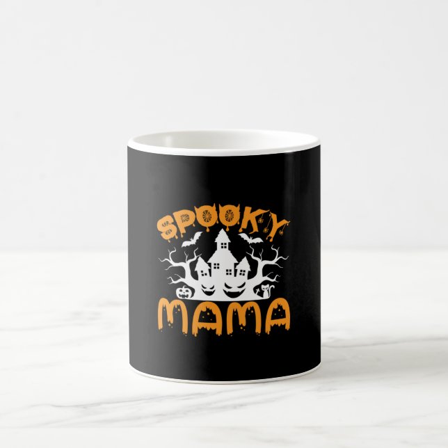 Caneca De Café Halloween Spooky Mama Birthday (Centro)