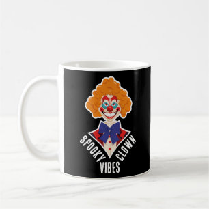 Caneca De Café Halloween Spooky Palhaço Vibes Creepy Circus
