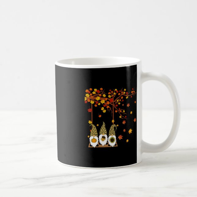 Caneca De Café Halloween Three Gnoms Hat Leopard Pumpkin Fall Le (Direita)