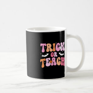 Caneca De Café Halloween Trick Ou Professora Ensina Crianças De P