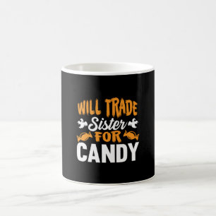 Caneca De Café Halloween Trocará Irmã Para O Aniversário De Doces