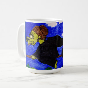 CANECA DE CAFÉ HALLOWEEN UGLY WITCH NO QUARTO DELA