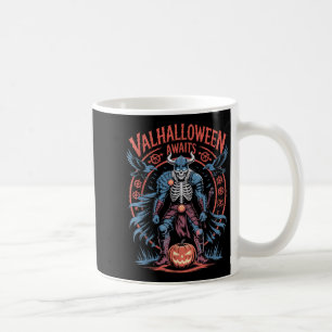 Caneca De Café Halloween Viking Warrior - Running And Ravens - Va