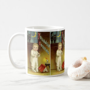 Caneca De Café Halloween Vintage por Ellen Clapsaddle, História d