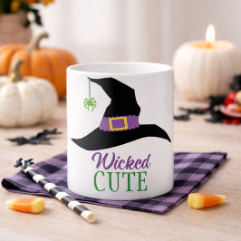Caneca De Café Halloween Wicked Cute Witch Hat