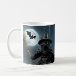 Caneca De Café Halloween Witch Cat Mug