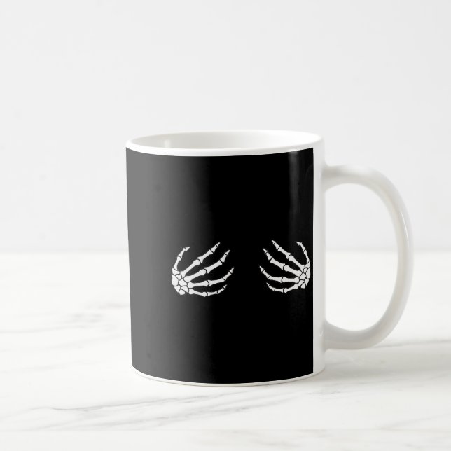 Caneca De Café Halloween Women's Skeleton Hand  (Direita)