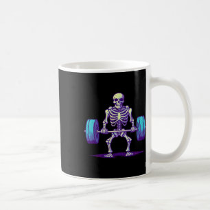 Caneca De Café Halloween Workout Figurume Engraçado Esqueleto de