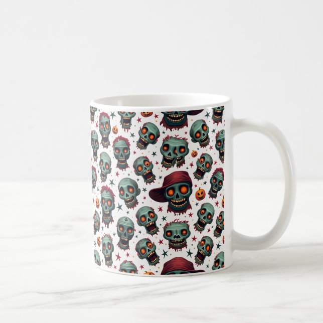 Caneca De Café Halloween Zombie (Direita)
