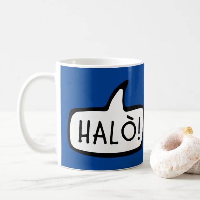 Caneca De Café Halò! Olá em Gaélico escocês, Gàidhlig (Com Donut)