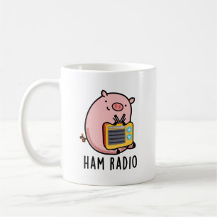 Caneca De Café Ham Radio Funny Pig Pun