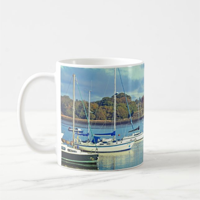 Caneca De Café Hamble Le Rice Waters Edge Hampshire Foto (Esquerda)