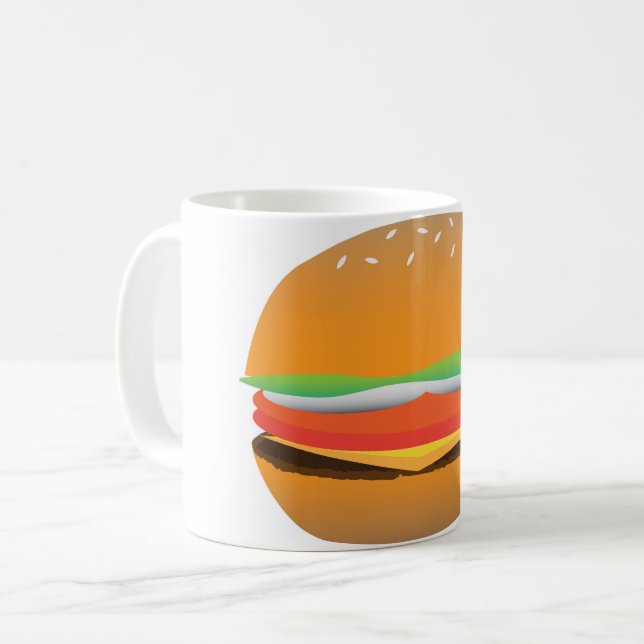 Caneca De Café Hamburger (Frente Esquerda)