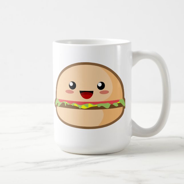 Caneca De Café Hamburger de Kawaii (Direita)