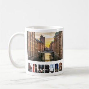 Caneca De Café Hamburgo Alemanha Canal Waterway