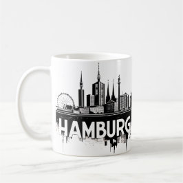 Caneca De Café Hamburgo Alemanha Skyline-Cityscape Urban Refletio