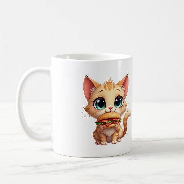 Caneca De Café Hambúrguer Meows & Cuddles (Esquerda)