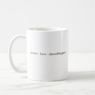 Caneca De Café Hambúrgueres Paz e Amor