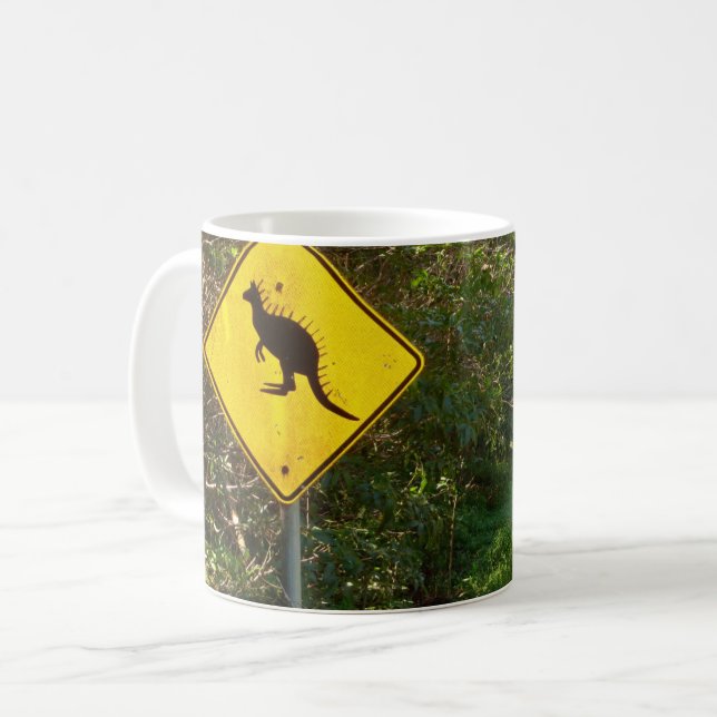 Caneca De Café HAMbWG - Mug de Café - Passagem de Dinossauro (Frente Esquerda)