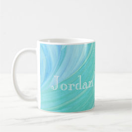 Caneca De Café HAMbyWG - Café Mug - Aqua Mint Swirl