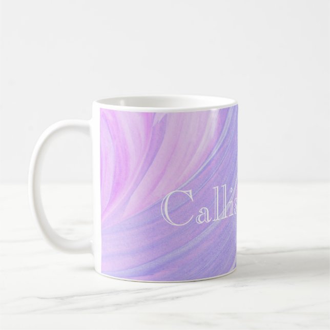 Caneca De Café HAMbyWG - Coffee Mug - Violet Pink Swirl (Esquerda)