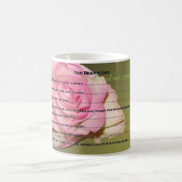 Caneca De Café HAMbyWG - Mug de Café - As Beatitudes com Rosa